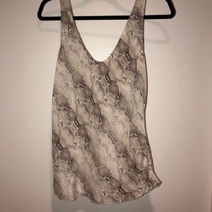 Babaton Silk Snakeskin Print Tank Top (NWOT)